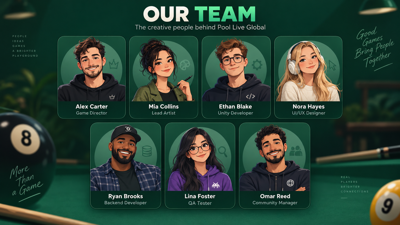 Pool Live Global creative team